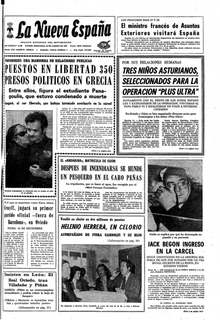 Portada Miércoles 22 de  de 1973