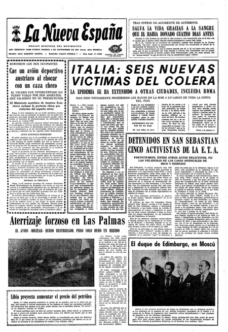 Portada Martes 4 de  de 1973