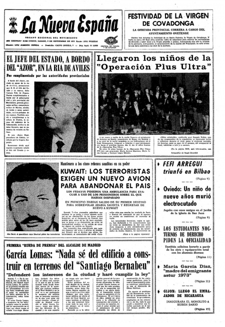 Portada Sábado 8 de  de 1973