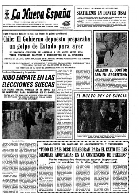 Portada Martes 18 de  de 1973