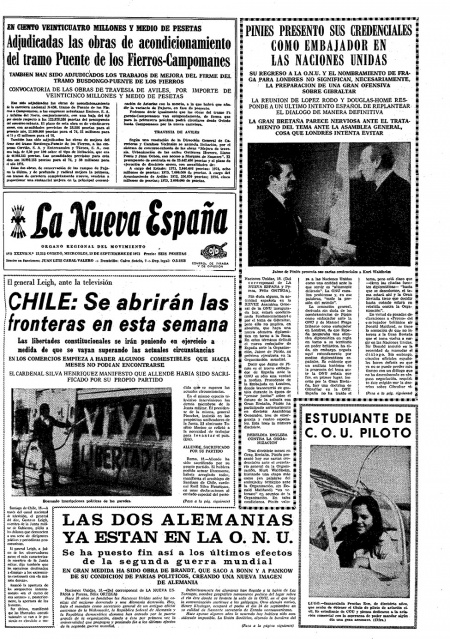 Portada Miércoles 19 de  de 1973