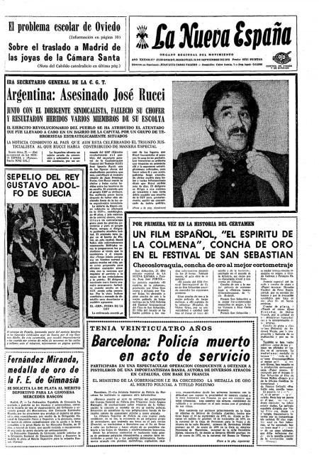 Portada Miércoles 26 de  de 1973
