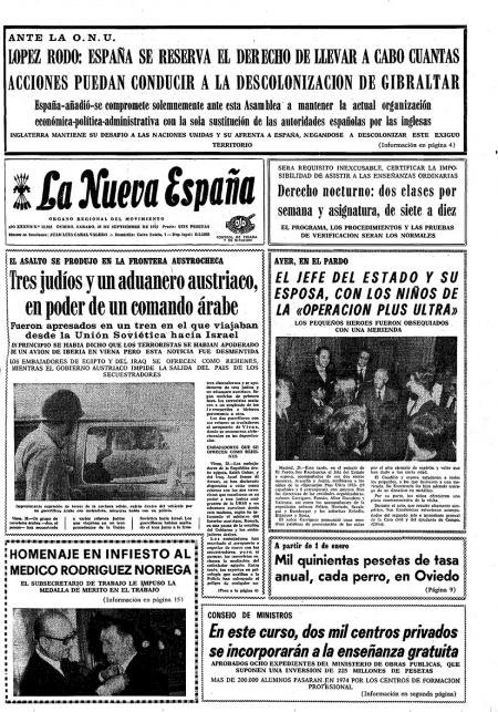 Portada Sábado 29 de  de 1973