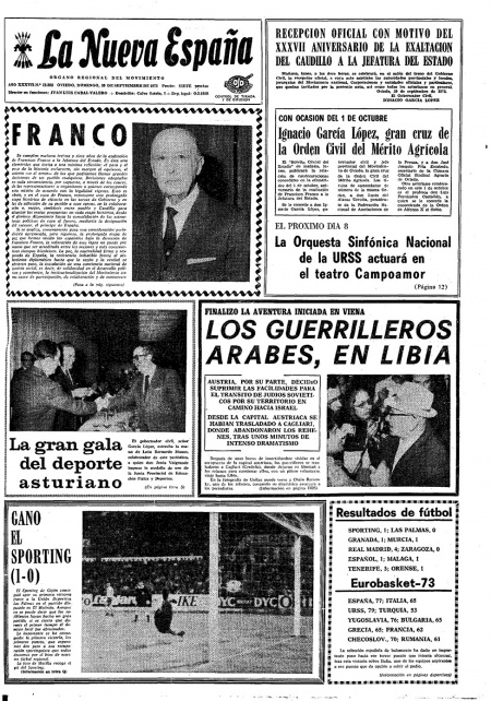 Portada Domingo 30 de  de 1973