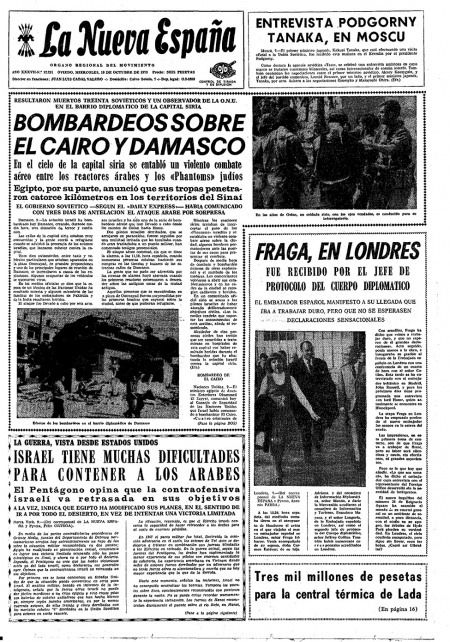 Portada Miércoles 10 de Octubre de 1973