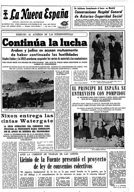 Portada Miércoles 24 de Octubre de 1973