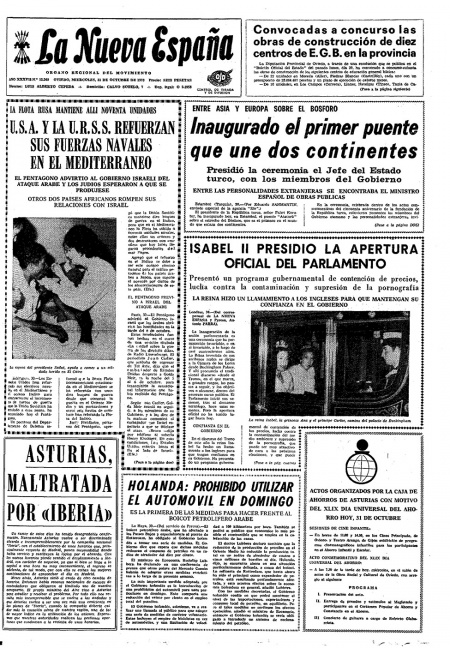 Portada Miércoles 31 de Octubre de 1973