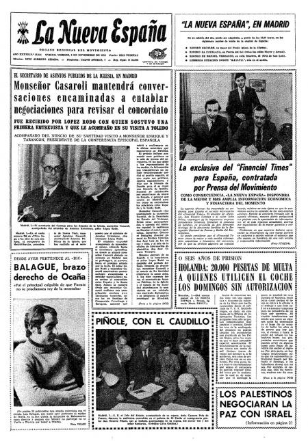 Portada Viernes 2 de Noviembre de 1973