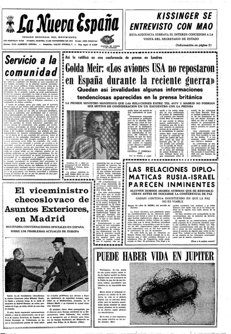 Portada Martes 13 de Noviembre de 1973