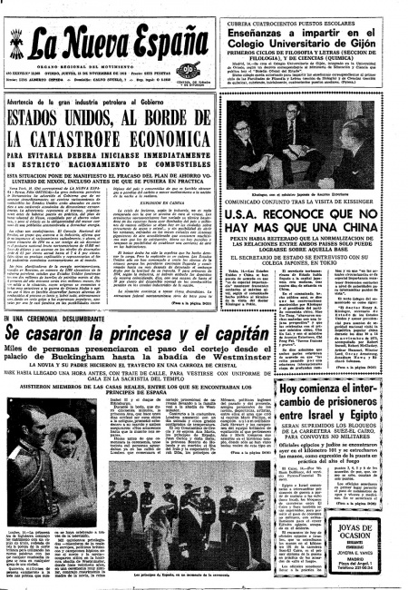 Portada Jueves 15 de Noviembre de 1973