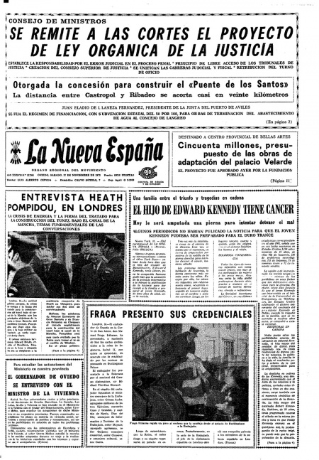 Portada Sábado 17 de Noviembre de 1973