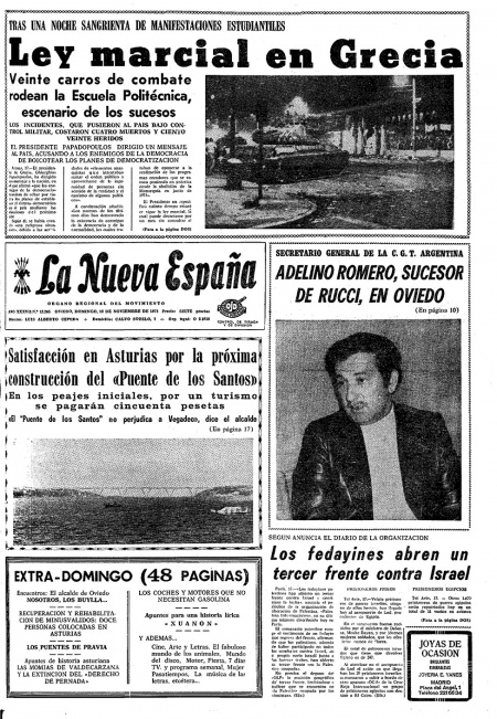 Portada Domingo 18 de Noviembre de 1973