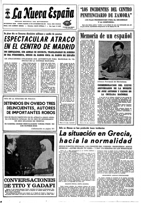 Portada Martes 20 de Noviembre de 1973