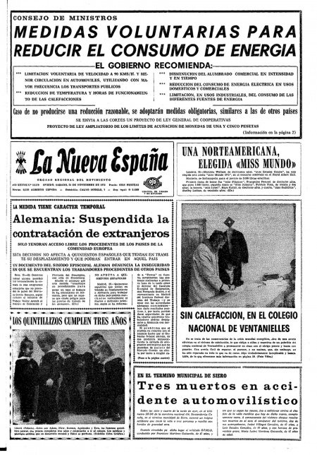 Portada Sábado 24 de Noviembre de 1973