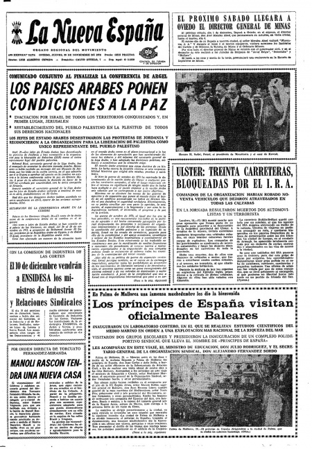 Portada Jueves 29 de Noviembre de 1973