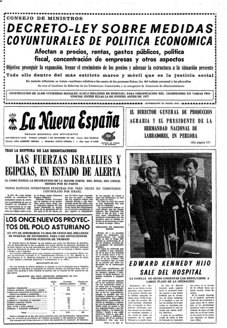 Portada Sábado 1 de Diciembre de 1973