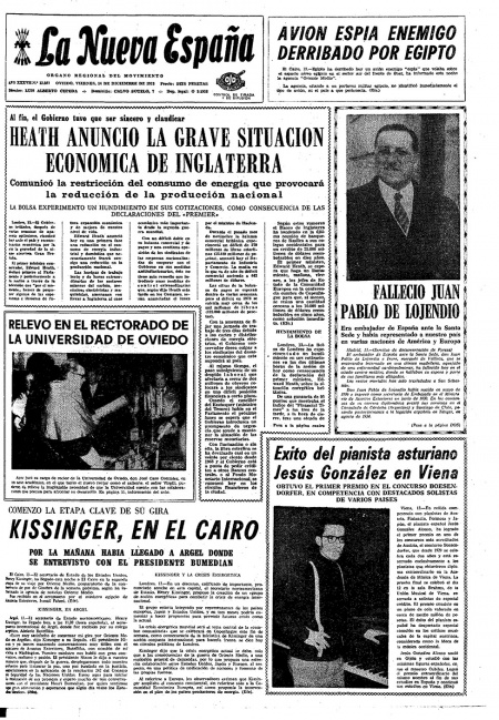 Portada Viernes 14 de Diciembre de 1973