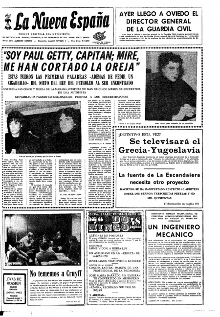 Portada Domingo 16 de Diciembre de 1973