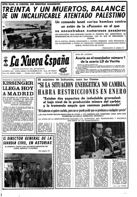 Portada Martes 18 de Diciembre de 1973