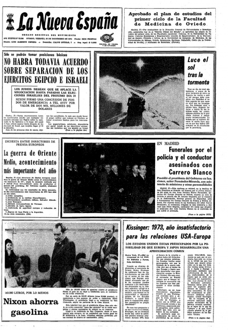 Portada Viernes 28 de Diciembre de 1973