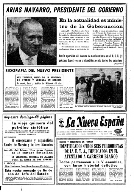 Portada Domingo 30 de Diciembre de 1973
