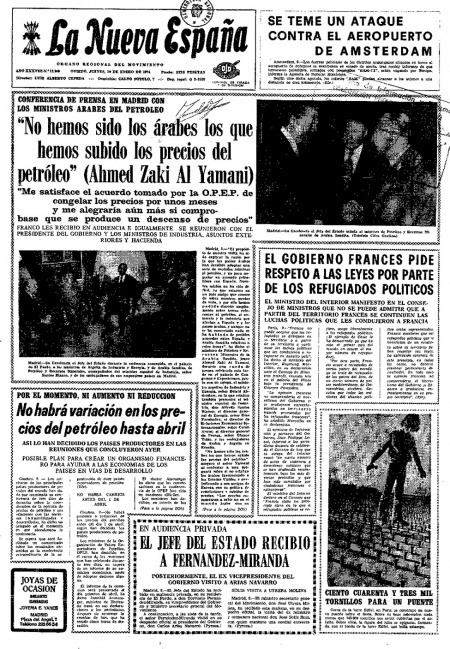 Portada Jueves 10 de  de 1974