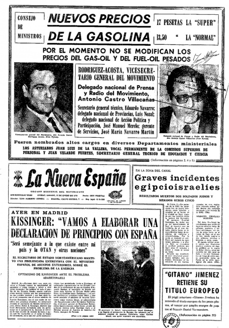 Portada Sábado 12 de  de 1974