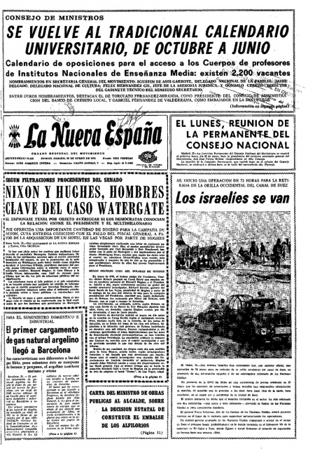 Portada Sábado 26 de  de 1974