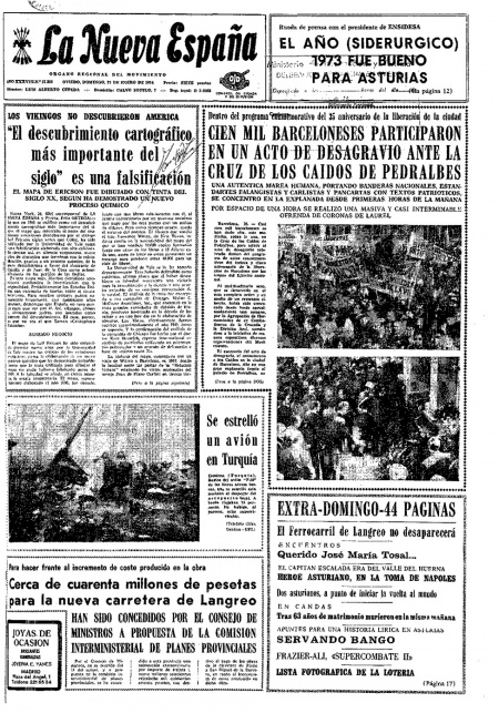 Portada Domingo 27 de  de 1974