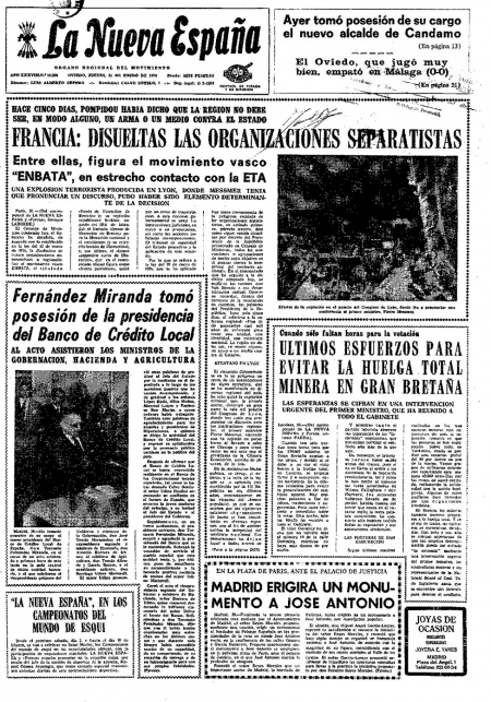 Portada Jueves 31 de  de 1974