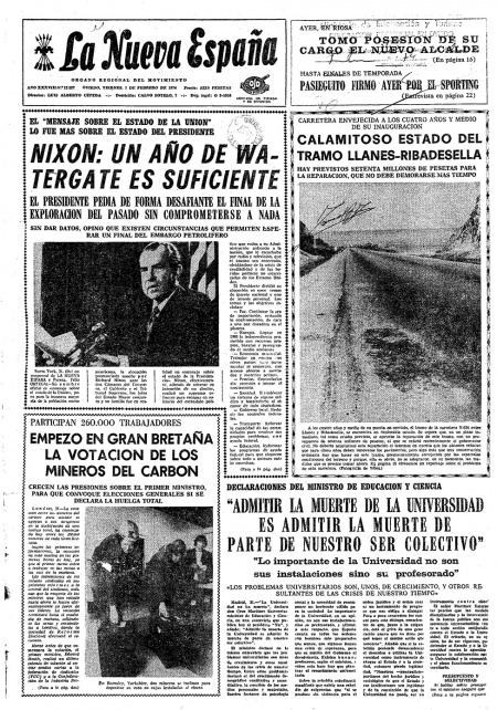 Portada Viernes 1 de  de 1974