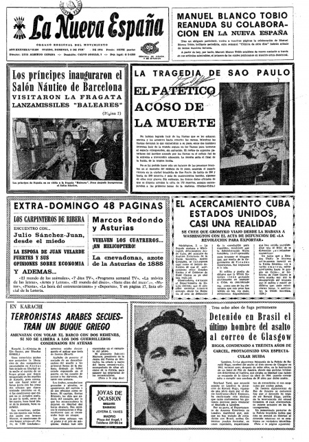 Portada Domingo 3 de  de 1974