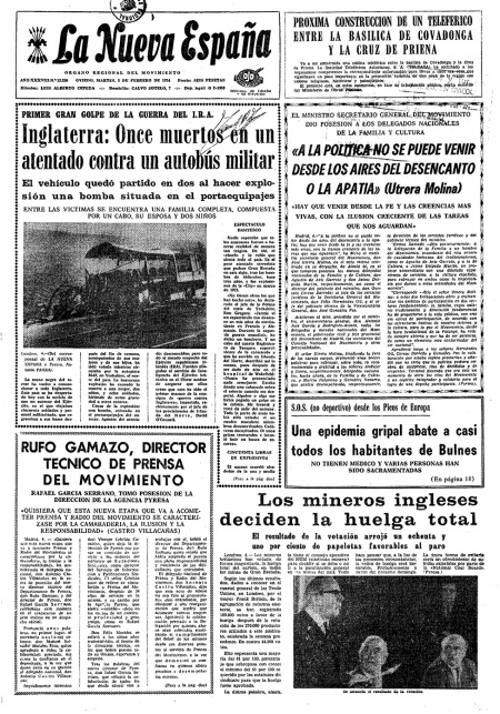Portada Martes 5 de  de 1974
