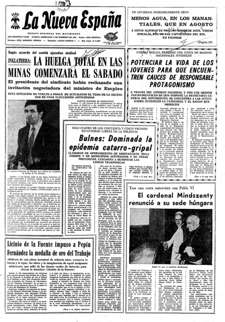 Portada Miércoles 6 de  de 1974