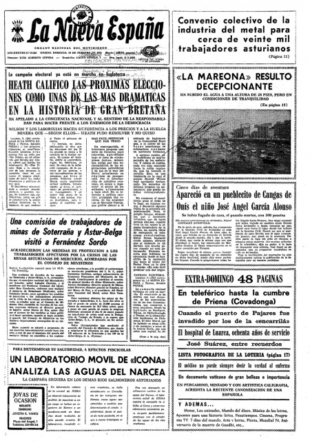 Portada Domingo 10 de  de 1974