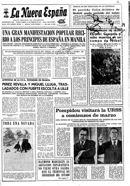 Portada Martes 19 de  de 1974