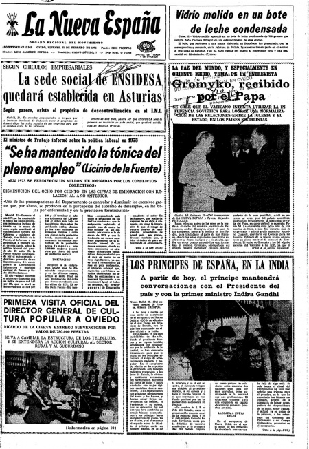 Portada Viernes 22 de  de 1974