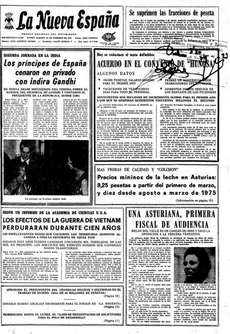Portada Sábado 23 de  de 1974