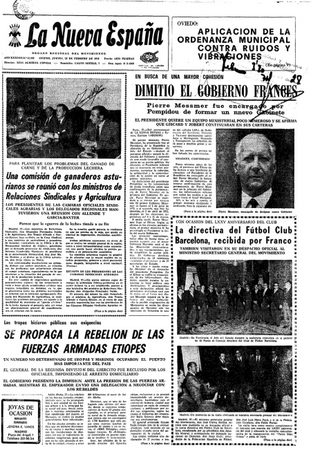 Portada Jueves 28 de  de 1974