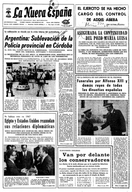 Portada Viernes 1 de  de 1974