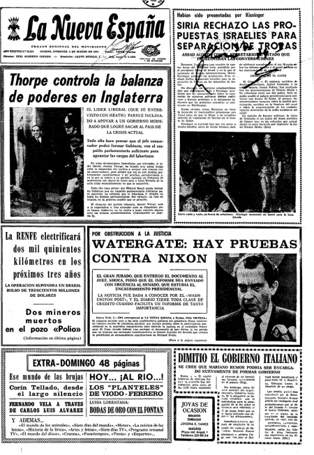 Portada Domingo 3 de  de 1974