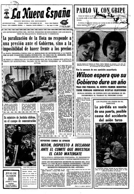 Portada Jueves 7 de  de 1974