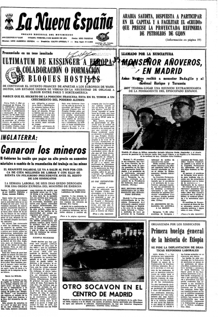 Portada Viernes 8 de  de 1974