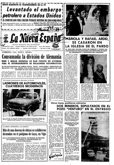 Portada Viernes 15 de  de 1974