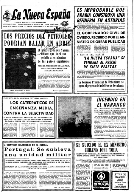 Portada Domingo 17 de  de 1974
