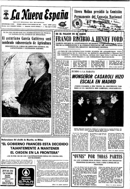 Portada Jueves 28 de  de 1974