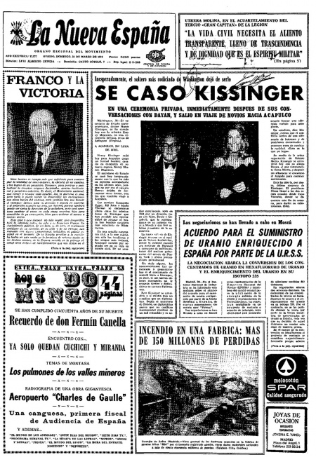 Portada Domingo 31 de  de 1974