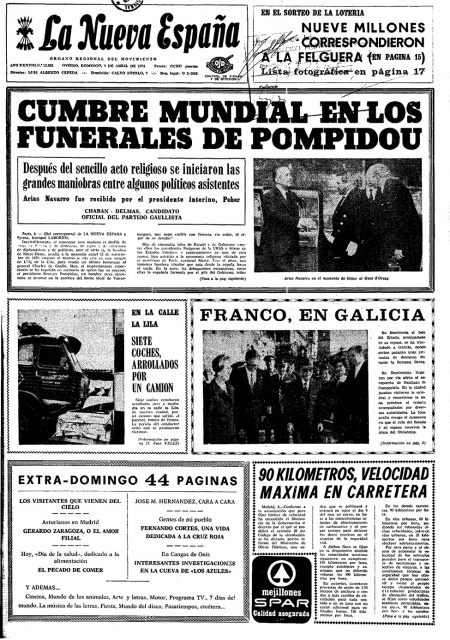 Portada Domingo 7 de  de 1974