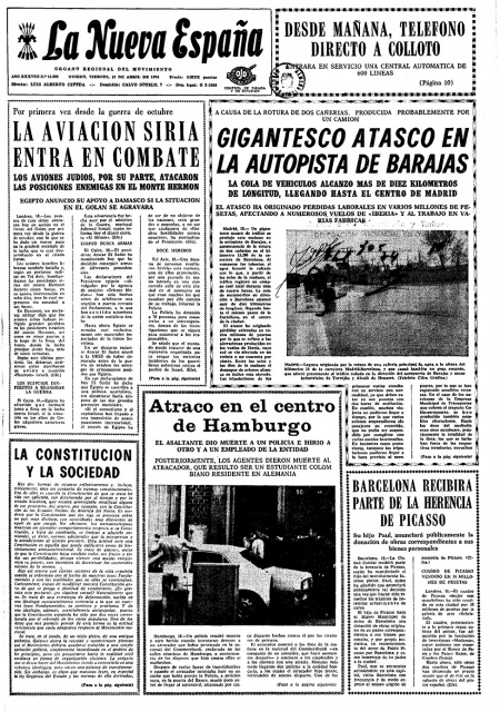 Portada Viernes 19 de  de 1974