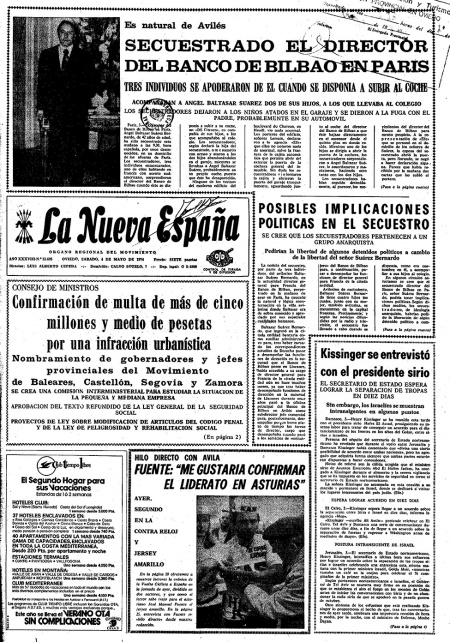 Portada Sábado 4 de  de 1974
